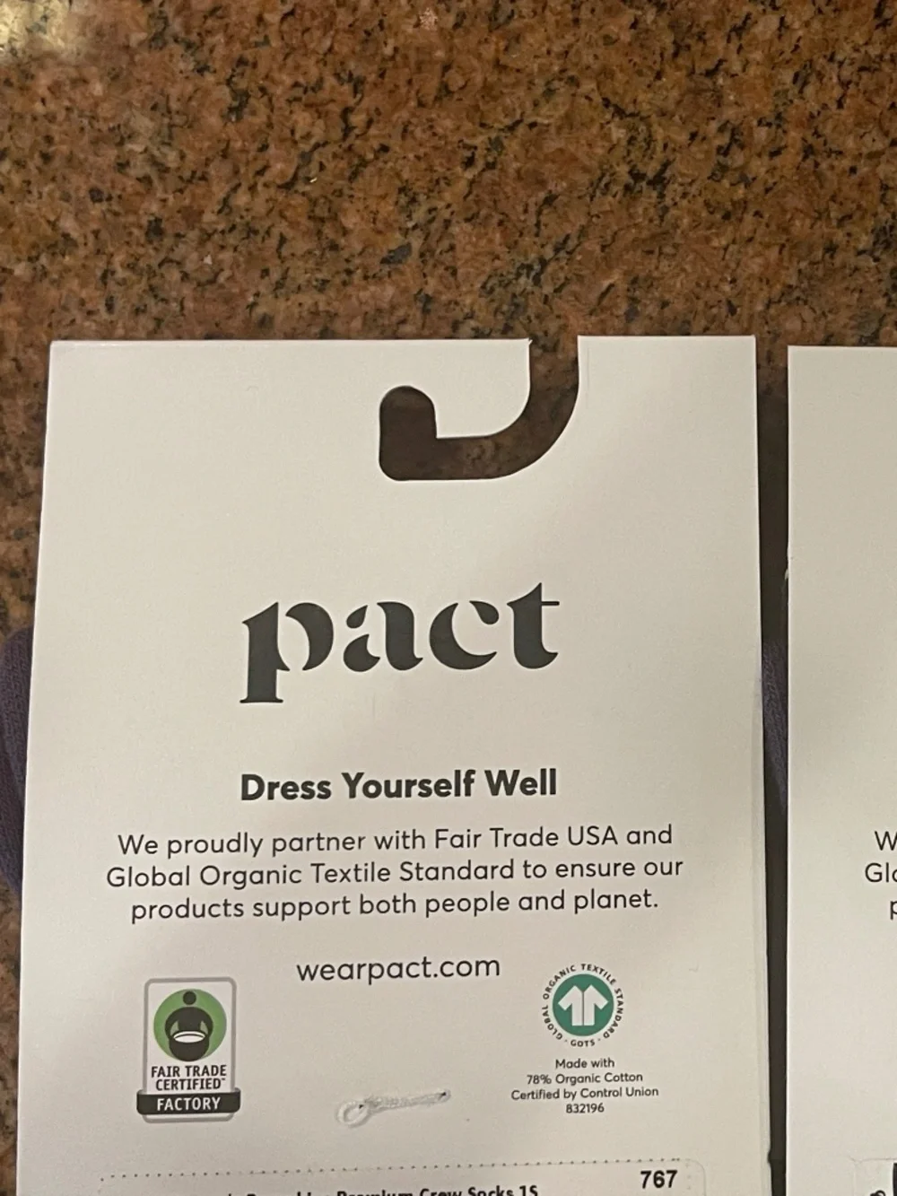 NEW! Pact Pumkins  Premium Crew Socks Two Pair NWT!